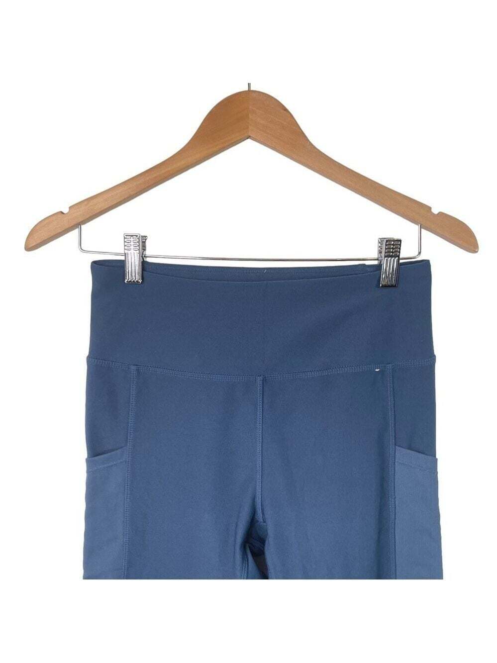 Mondetta Blue Polyester Blend Stretch Skinny Mesh Pockets Yoga Pants Size Small - Picture 4 of 16